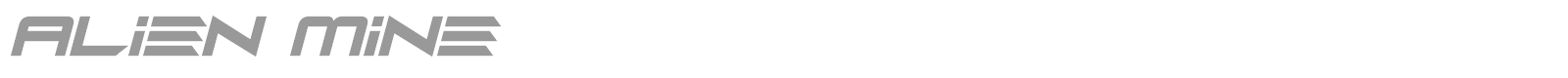 Alien Mine font preview